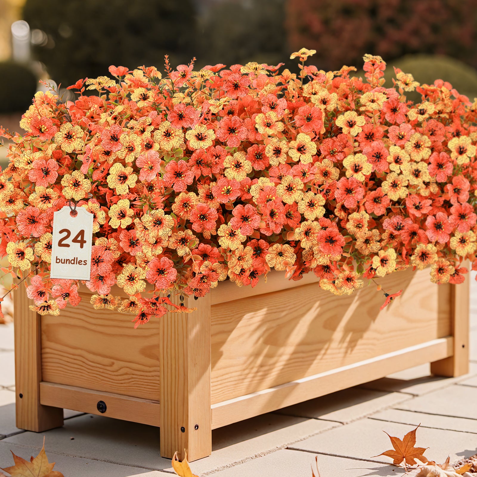 24 Bundles Autumn Outdoors Artificial Faux UV Resistant Violet & Eucalyptus & Lavender - Image 5