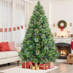 Alternative view of 9ft Prelit RGB Lights Carolina Pine Artificial Christmas Pine Trees with Remote