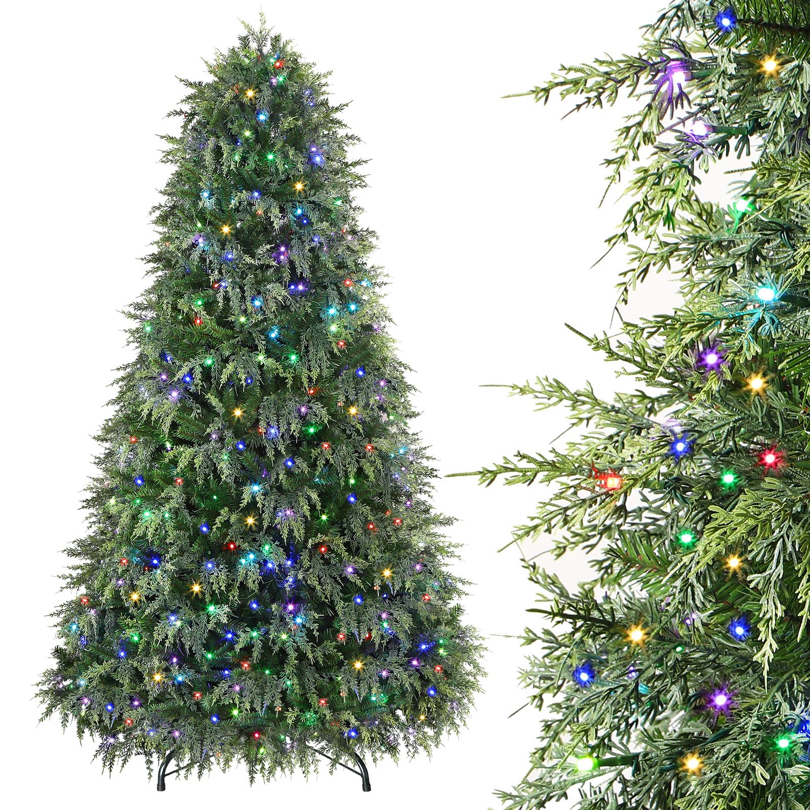 Cedar Cypress Artificial Christmas Tree with RGB Lights 106 Lights Modes - Image 14