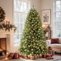 6ft Prelit 250 Warm White Lights Artificial Christmas Tree