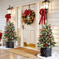 Alternative view of 24.5 Inch Lighted Outdoor Christmas Tree with Remote