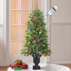 4ft Prelit Artificial Christmas Tree Mini Entrances Tree