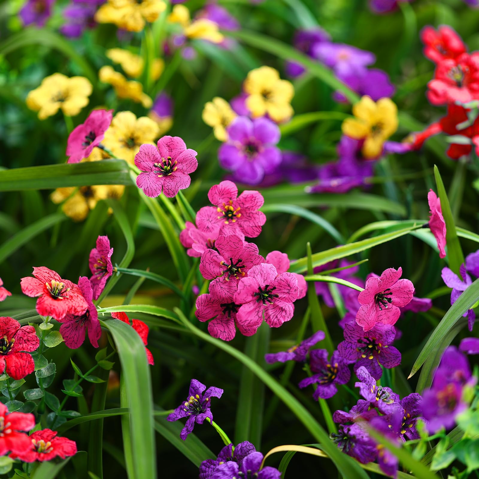 24 Bundles Artificial Faux Flowers Eucalyptus Violets(Mix 4 Colors) - Image 5