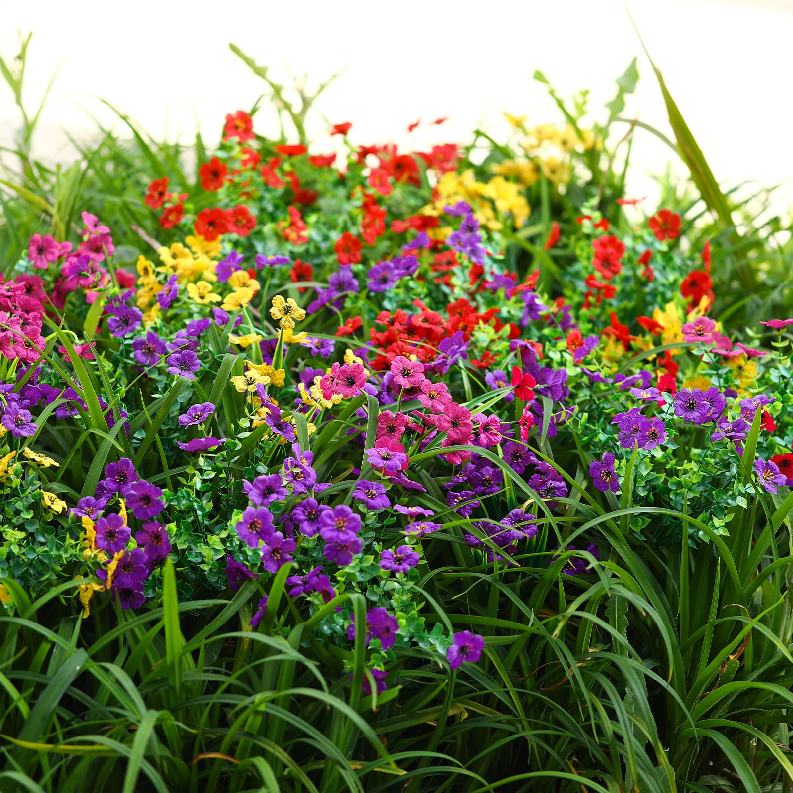 24 Bundles Artificial Faux Flowers Eucalyptus Violets(Mix 4 Colors) - Image 8