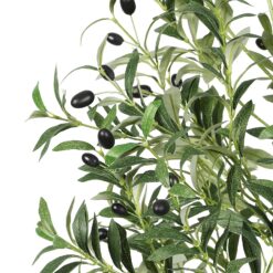 Alternative view of 7 FT Artificial Olive Tree  Tall Faux Silk Plant with Natural Wood Trunk & Lifelike Fruits