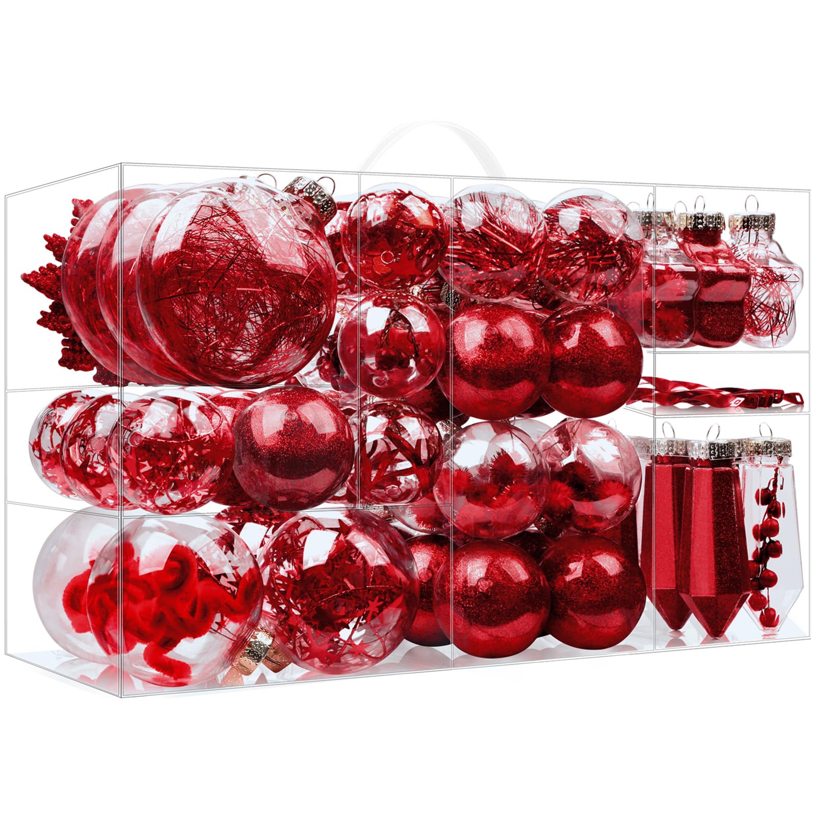 ILluminatedtrees 86PCS Red Christmas Ball Decoration Set - Image 6