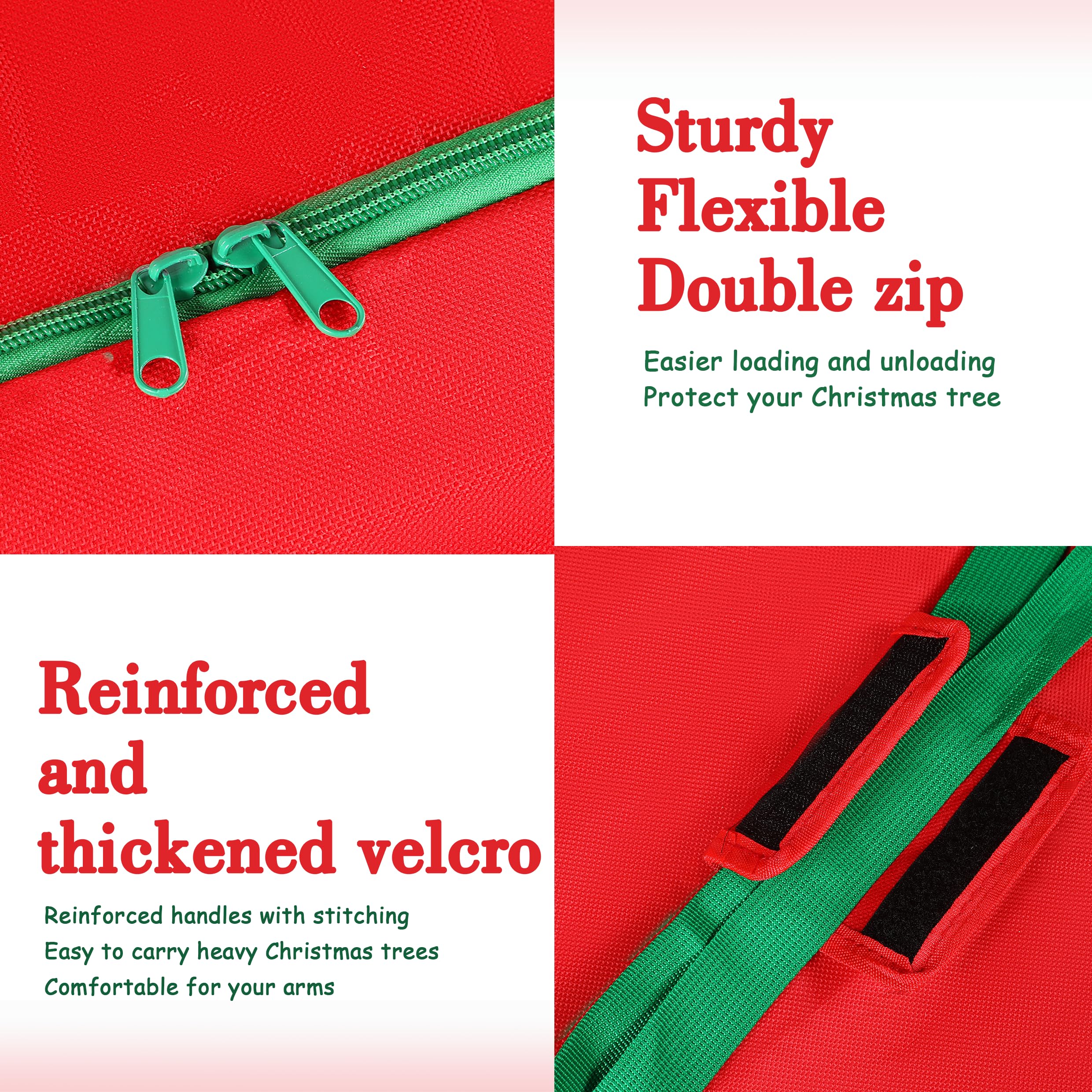 Funny Cute Santa Claus and Reindeer Print Christmas Trees Storage Bag - Image 9