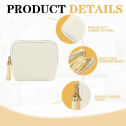 Alternative view of Jewelry zippered pocket case Travel Jewelry Bag Portable Organizer