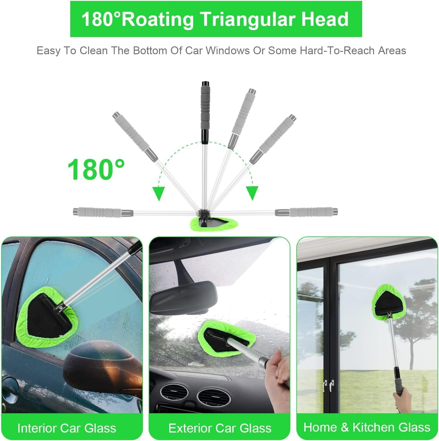 Easy Defogging in Seconds👍Microfiber Windshield Cleaner with Extendable Handle - Image 11