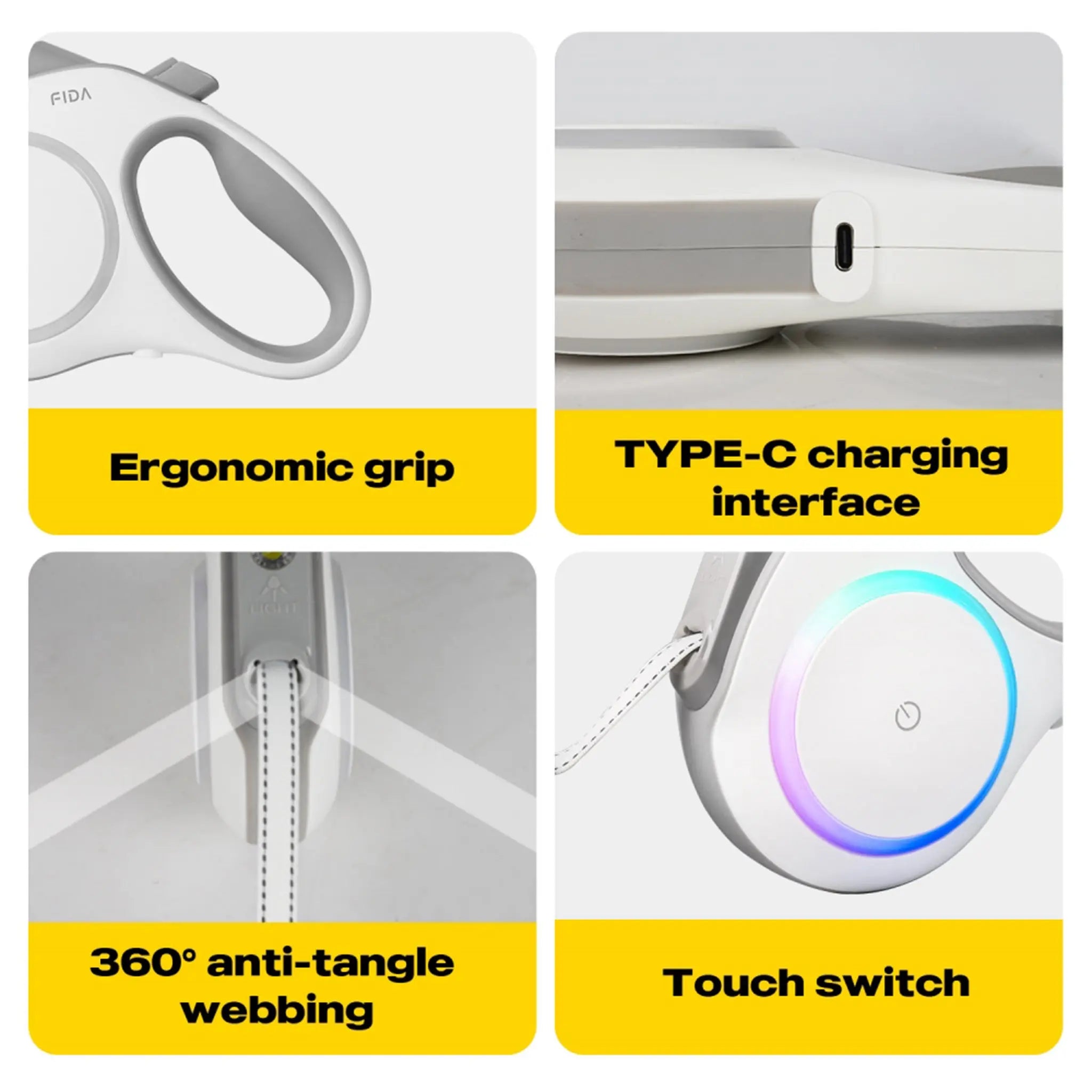 FIDA LED Lighted Retractable Dog Leash - Image 4