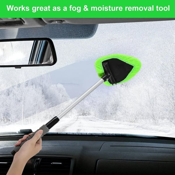 Easy Defogging in Seconds👍Microfiber Windshield Cleaner with Extendable Handle - Image 3
