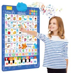 Alternative view of 🚀2025 New Talking Wall Chart for Kids – English & Spanish Learning Poster with Songs, ABCs, Numbers, Animal words & Piano